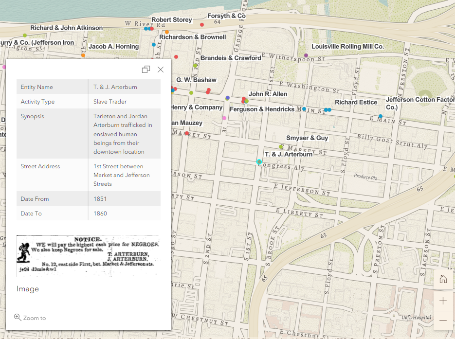 Sustaining Slavery: Mapping Kentucky’s Support for the Domestic Slave Trade