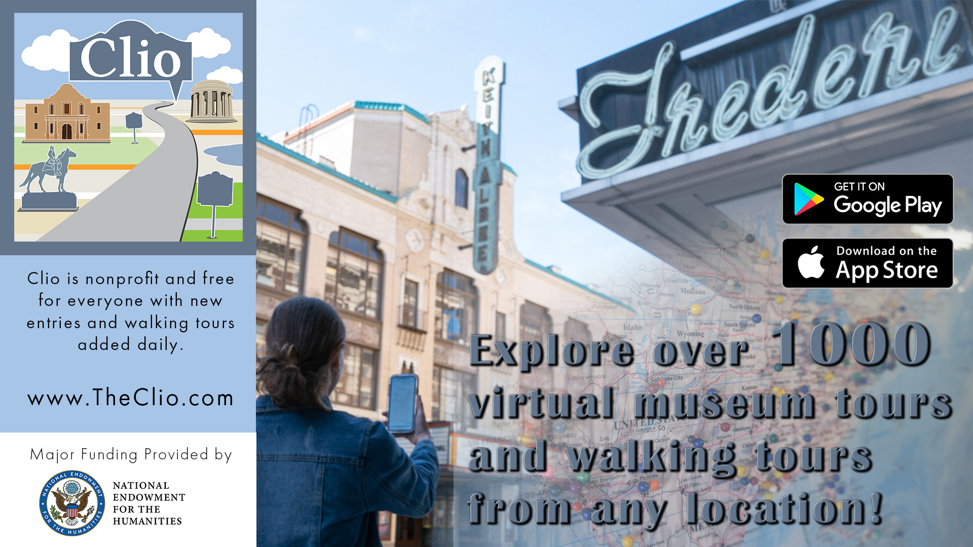 Join Clio on a Walking Tour through History