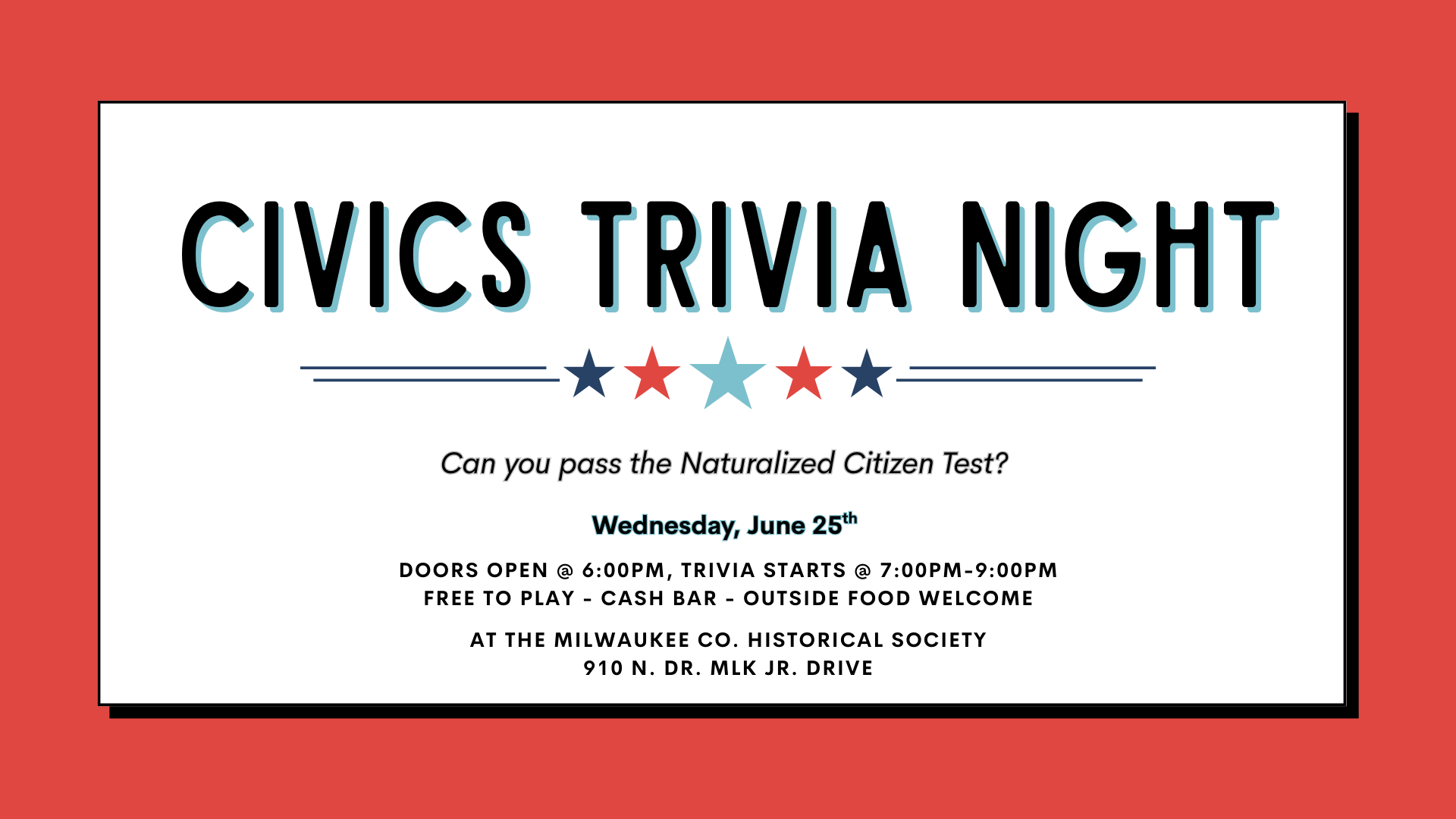 Civics Trivia Night at Milwaukee County Historical Society