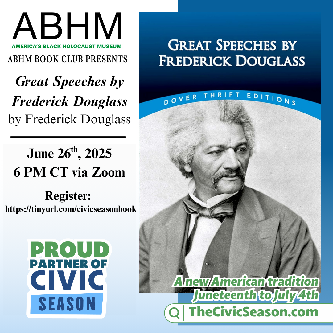 ABHM Book Club: Great Speeches By Frederick Douglass