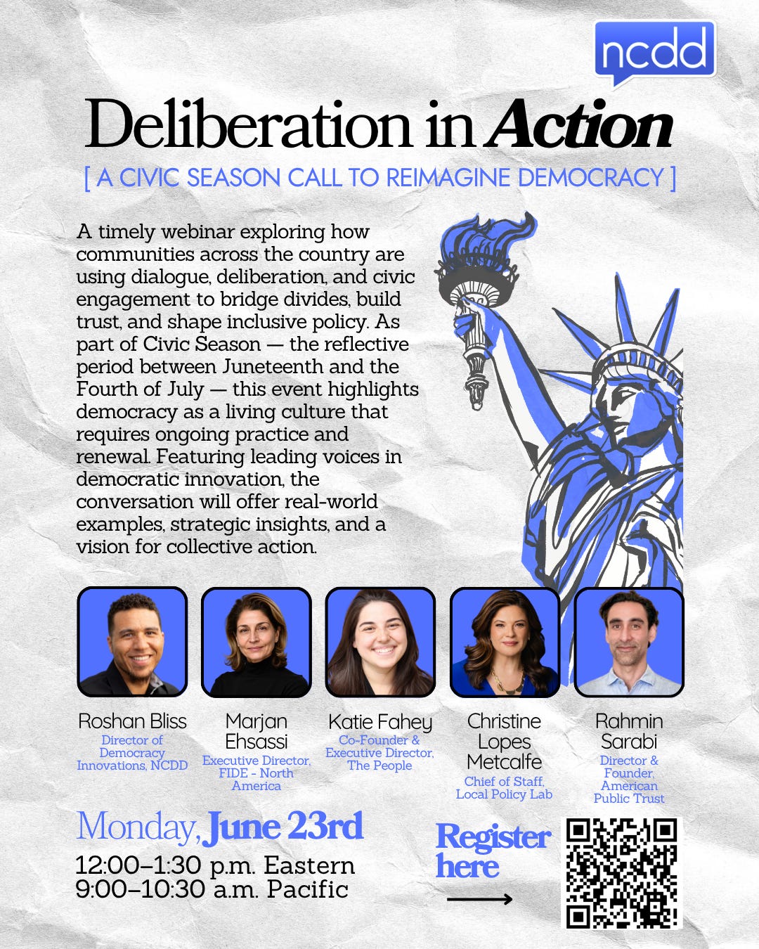 Deliberation in Action: A Civic Season Call to Reimagine Democracy